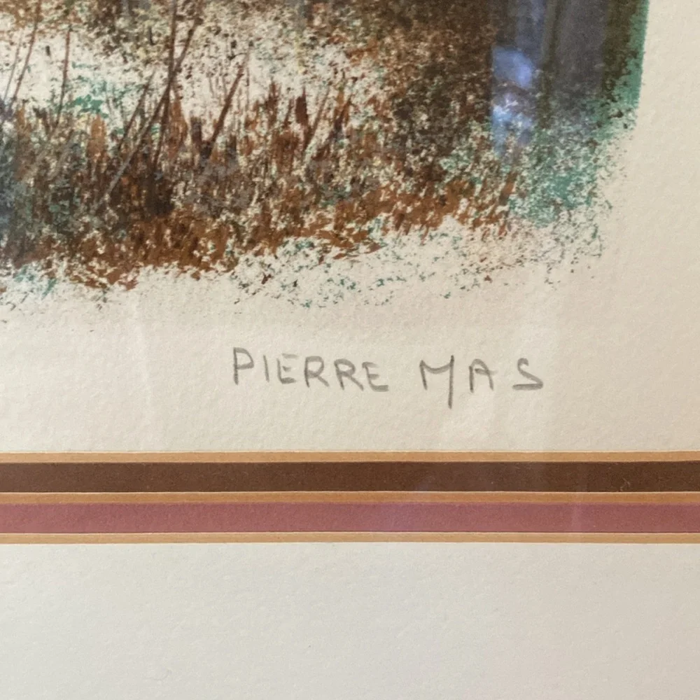 Framed Landscape Art Print by Pierre Mas  33”  X 27”